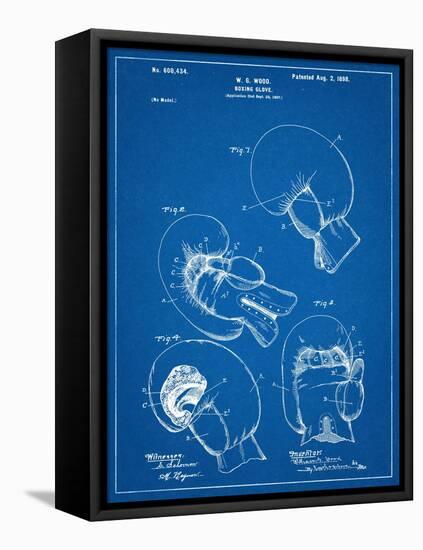 Boxing Glove Patent 1898-null-Framed Stretched Canvas