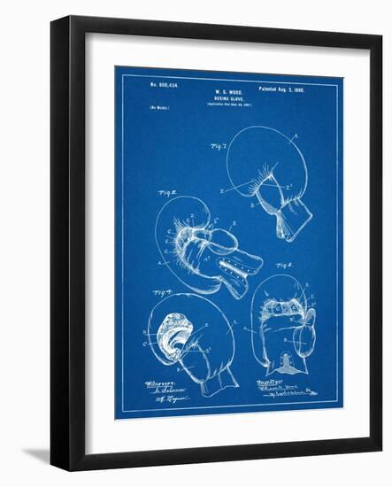 Boxing Glove Patent 1898-null-Framed Art Print