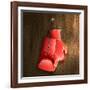 Boxing Gloves on Wall-Macrovector-Framed Photographic Print