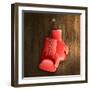 Boxing Gloves on Wall-Macrovector-Framed Photographic Print