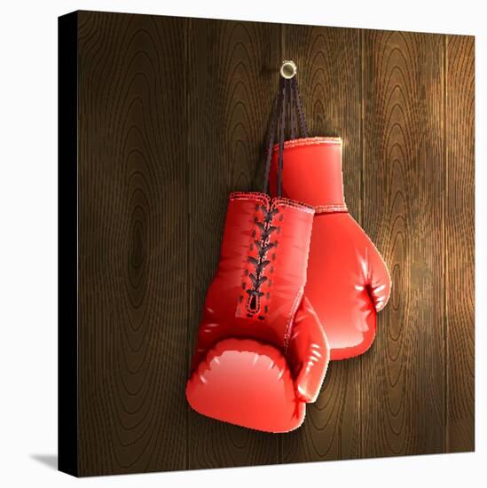 Boxing Gloves on Wall-Macrovector-Stretched Canvas