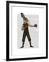 Boxing Hare-Fab Funky-Framed Art Print