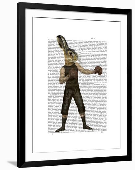 Boxing Hare-Fab Funky-Framed Art Print