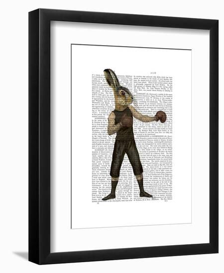 Boxing Hare-Fab Funky-Framed Art Print