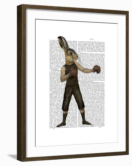 Boxing Hare-Fab Funky-Framed Art Print