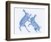 Boxing Hares  2017  (digital)-Sarah Hough-Framed Giclee Print