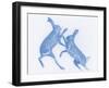 Boxing Hares  2017  (digital)-Sarah Hough-Framed Giclee Print