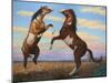 Boxing Horses-James W. Johnson-Mounted Giclee Print