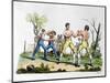 Boxing in England, Illustration from "Costume Antico E Moderno"-Vittorio Raineri-Mounted Giclee Print