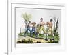 Boxing in England, Illustration from "Costume Antico E Moderno"-Vittorio Raineri-Framed Giclee Print