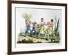 Boxing in England, Illustration from "Costume Antico E Moderno"-Vittorio Raineri-Framed Giclee Print