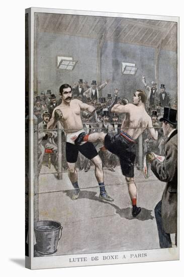 Boxing in Paris, 1899-null-Stretched Canvas