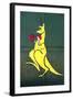 Boxing Kangaroo Painted-Cahir Davitt-Framed Photographic Print