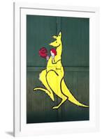 Boxing Kangaroo Painted-Cahir Davitt-Framed Photographic Print