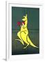 Boxing Kangaroo Painted-Cahir Davitt-Framed Photographic Print