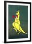 Boxing Kangaroo Painted-Cahir Davitt-Framed Photographic Print