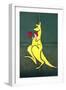Boxing Kangaroo Painted-Cahir Davitt-Framed Premium Photographic Print