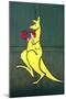 Boxing Kangaroo Painted-Cahir Davitt-Mounted Premium Photographic Print