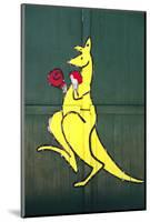 Boxing Kangaroo Painted-Cahir Davitt-Mounted Photographic Print