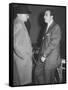 Boxing Manager Constantine D'Amato Talking with Promoter Teddy Brenner-null-Framed Stretched Canvas