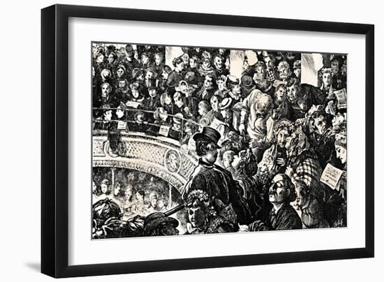 Boxing Night. Pen Drawing on Wood', c1890, (1923)-Luke Fildes-Framed Giclee Print