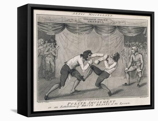 Boxing Satire C18-null-Framed Stretched Canvas