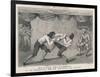 Boxing Satire C18-null-Framed Art Print