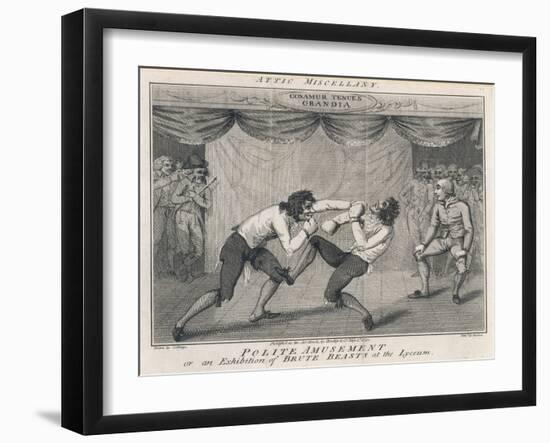 Boxing Satire C18-null-Framed Art Print