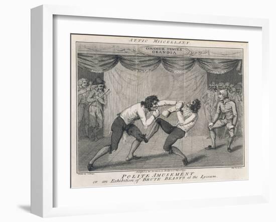 Boxing Satire C18-null-Framed Art Print