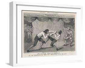 Boxing Satire C18-null-Framed Art Print