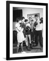 Boxing Training at Horden Colliery Gym, Sunderland, Tyne and Wear, 1964-Michael Walters-Framed Photographic Print