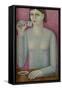 Boxy Espresso Girl-Ruth Addinall-Framed Stretched Canvas
