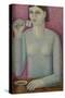 Boxy Espresso Girl-Ruth Addinall-Stretched Canvas