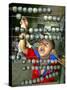 Boy, 3, Counts on an Abacus at a School in Allahabad-null-Stretched Canvas