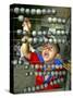 Boy, 3, Counts on an Abacus at a School in Allahabad-null-Stretched Canvas