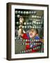 Boy, 3, Counts on an Abacus at a School in Allahabad-null-Framed Photographic Print