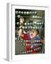 Boy, 3, Counts on an Abacus at a School in Allahabad-null-Framed Photographic Print