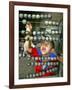 Boy, 3, Counts on an Abacus at a School in Allahabad-null-Framed Photographic Print