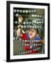 Boy, 3, Counts on an Abacus at a School in Allahabad-null-Framed Photographic Print