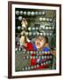 Boy, 3, Counts on an Abacus at a School in Allahabad-null-Framed Photographic Print