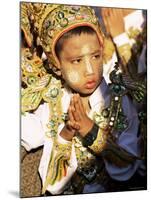 Boy About to Become a Monk, Shwedagon Pagoda, Yangon (Rangoon), Myanmar (Burma)-Upperhall-Mounted Photographic Print