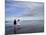 Boy Aged Four and Girl Aged Three on a Black Volcanic Sand Beach in Manawatu, New Zealand-Don Smith-Mounted Photographic Print