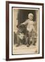 Boy and Bulldog-null-Framed Photographic Print