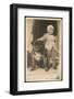 Boy and Bulldog-null-Framed Photographic Print