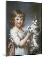 Boy and Cat-John Russell-Mounted Giclee Print