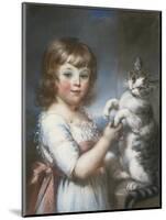 Boy and Cat-John Russell-Mounted Giclee Print