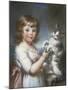 Boy and Cat-John Russell-Mounted Giclee Print