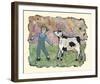 Boy and Cow-Barbara Olsen-Framed Giclee Print