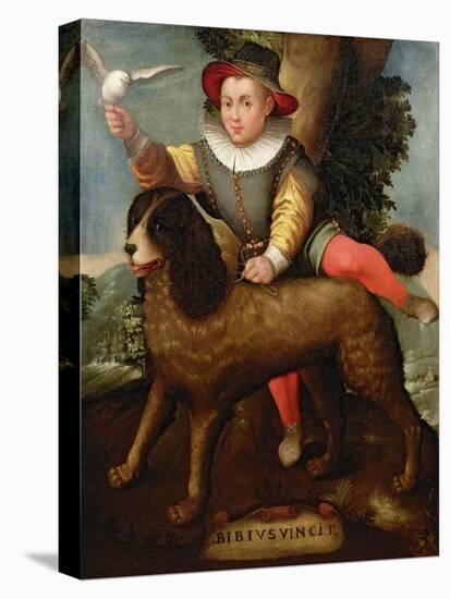 Boy and Dog, Bibius Vincit-Sofonisba Anguisciola-Stretched Canvas
