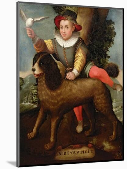 Boy and Dog, Bibius Vincit-Sofonisba Anguisciola-Mounted Giclee Print